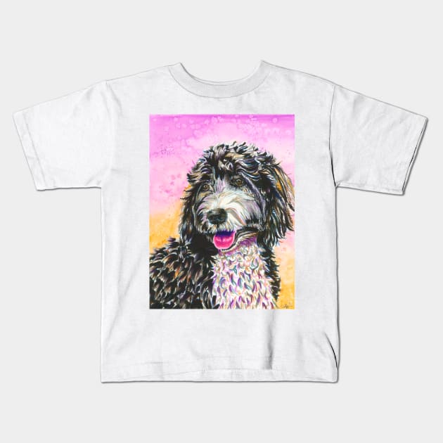 Bernedoodle Kids T-Shirt by sambeawesome